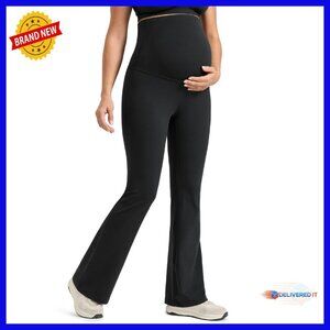 Maternity Flare Leggings 31" Butterlift Fabric Yoga Lounge Pregnancy Pants